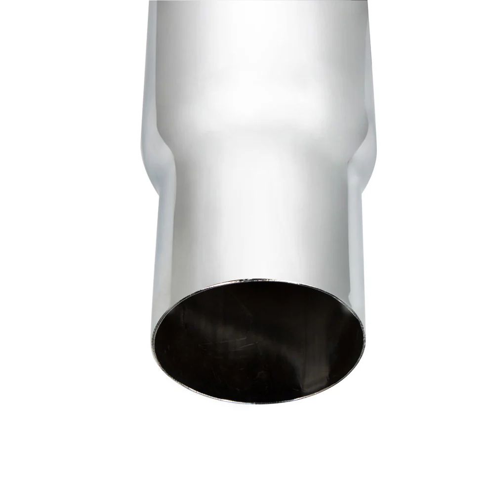 6"-5"D x 36"L Chrome Bull Horn Top Stack Plain End - Image 2