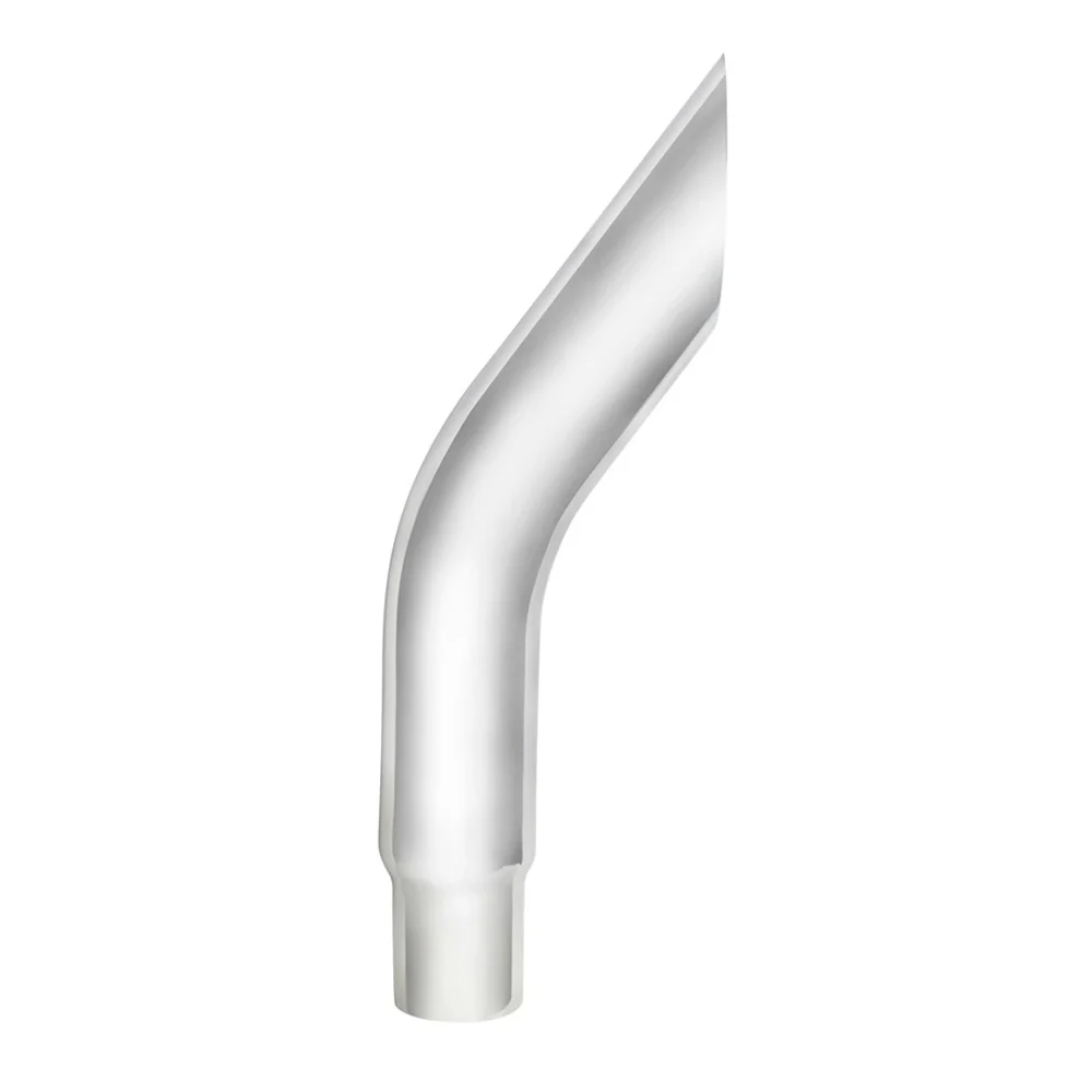 6"-5"D x 48"L Chrome Bull Horn Top Stack Plain End