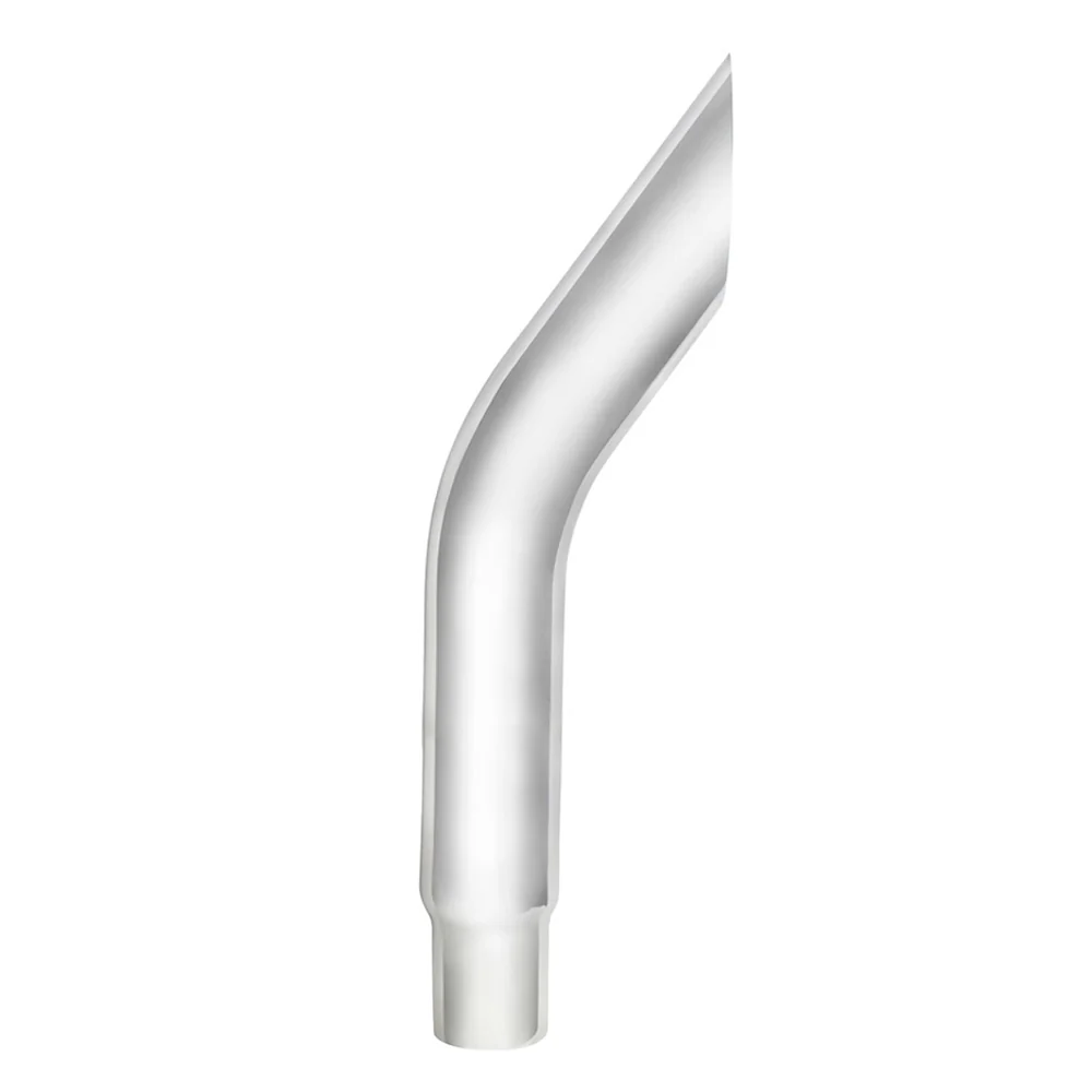 6"-5"D x 72"L Chrome Bull Horn Top Stack Plain End