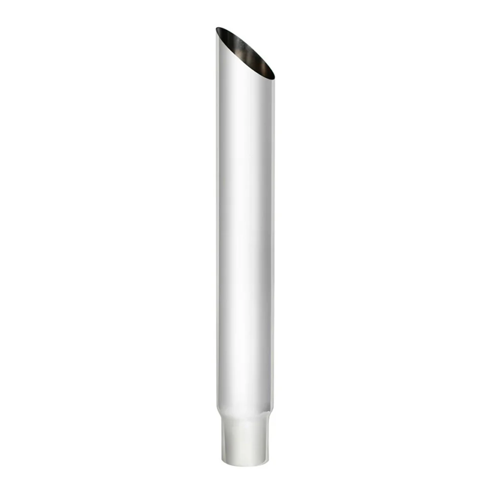 6"-5"D x 84"L Chrome Mitered Top Stack Plain End