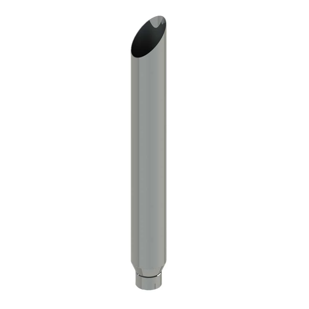 6"-5"Dia. x 96"L Chrome Mitered One-Piece Stack