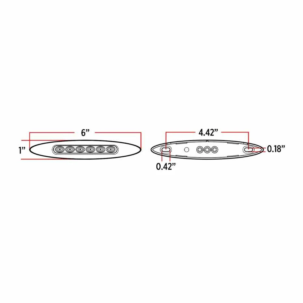 6" 6 LED Slim Marker Light - Image 3