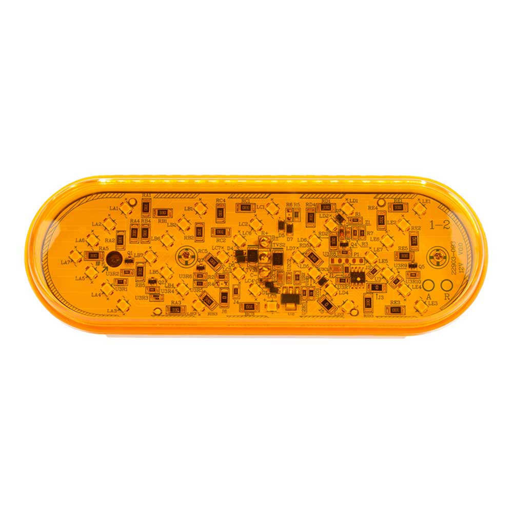 6" Amber 35 LED Oval Sequential Turn Signal Light - Image 3