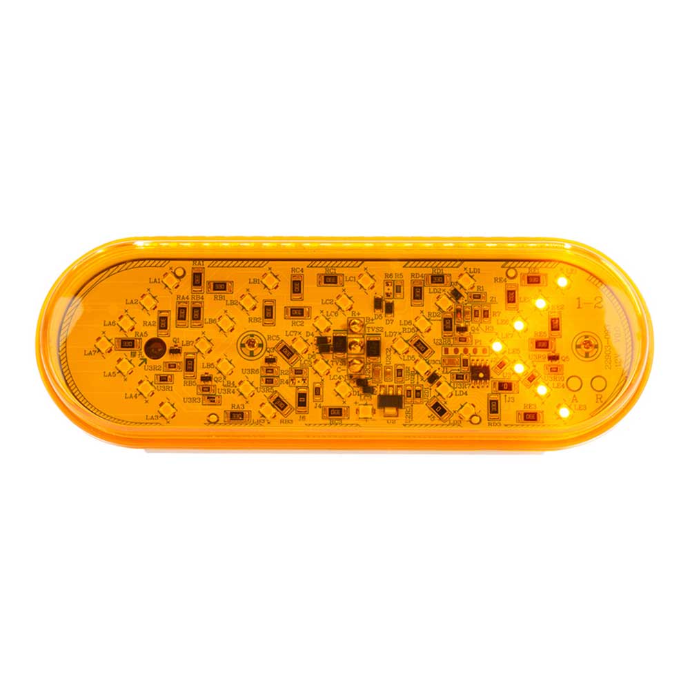 6" Amber 35 LED Oval Sequential Turn Signal Light - Image 4