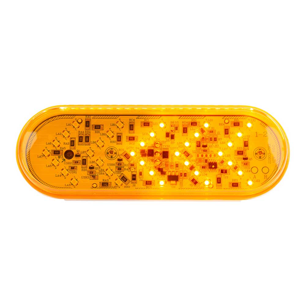 6" Amber 35 LED Oval Sequential Turn Signal Light - Image 6