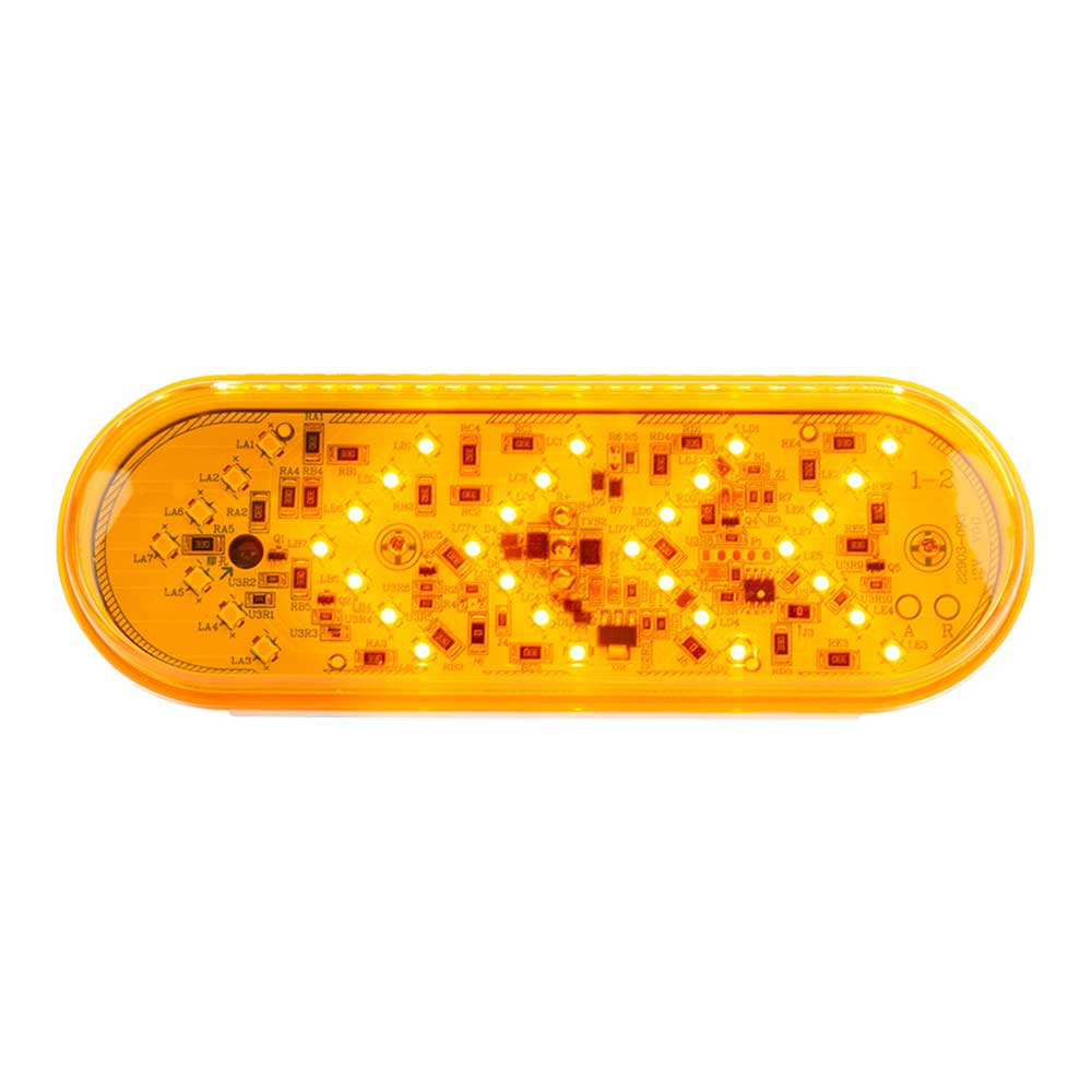 6" Amber 35 LED Oval Sequential Turn Signal Light - Image 7