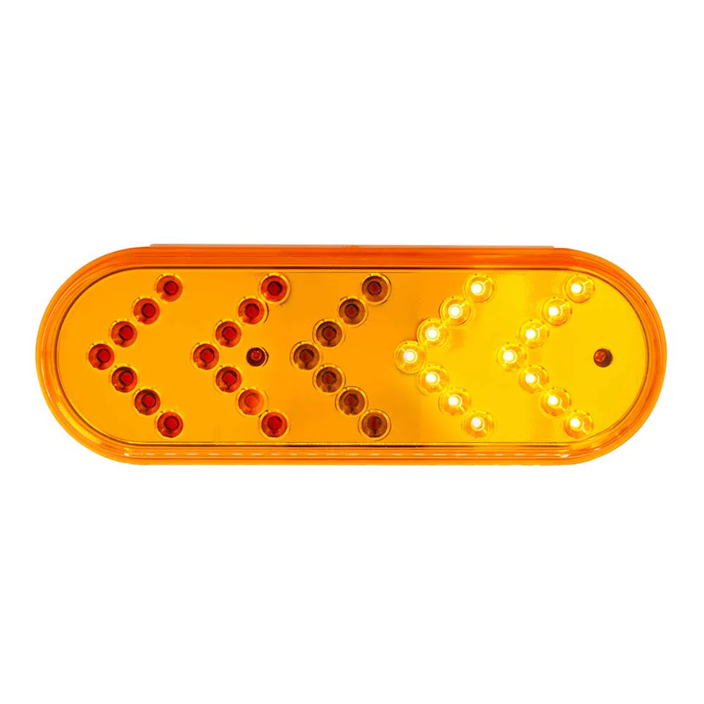 6" Amber 35 LED Reflector Oval Sequential Turn Signal Light - Image 10