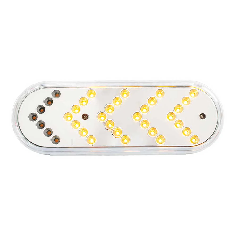 6" Amber 35 LED Reflector Oval Sequential Turn Signal Light - Image 14