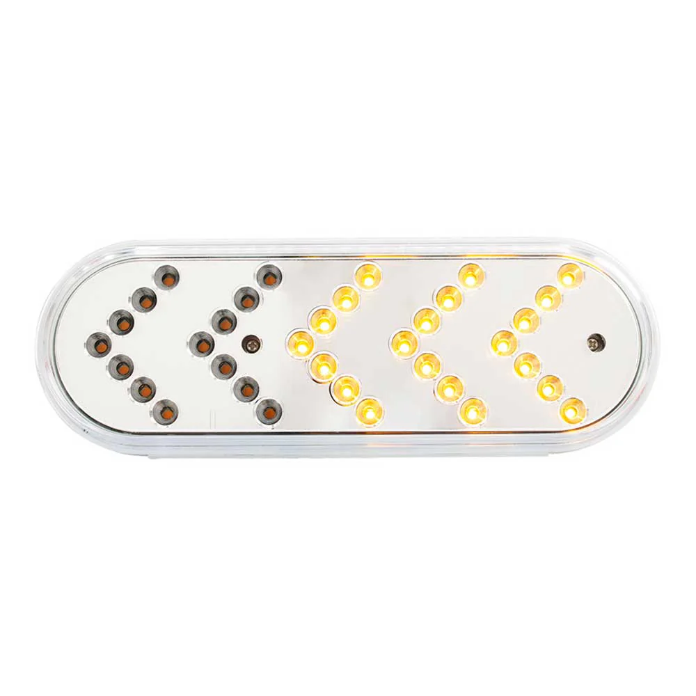 6" Amber 35 LED Reflector Oval Sequential Turn Signal Light - Image 19