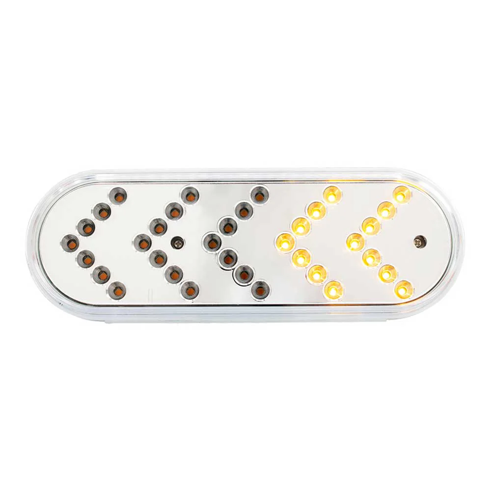 6" Amber 35 LED Reflector Oval Sequential Turn Signal Light - Image 24