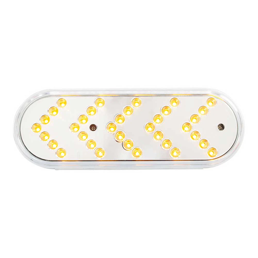 6" Amber 35 LED Reflector Oval Sequential Turn Signal Light - Image 30