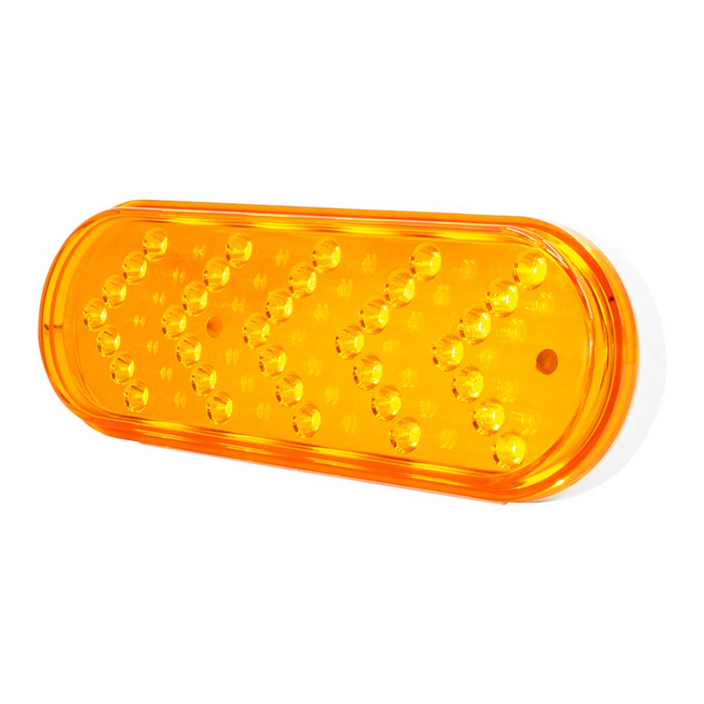 6" Amber 35 LED Reflector Oval Sequential Turn Signal Light - Image 4