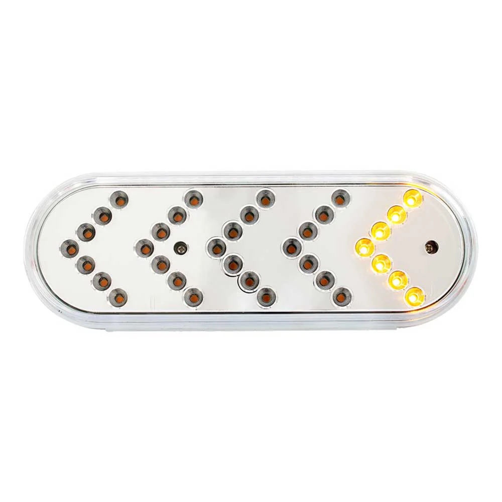 6" Amber 35 LED Reflector Oval Sequential Turn Signal Light - Image 6