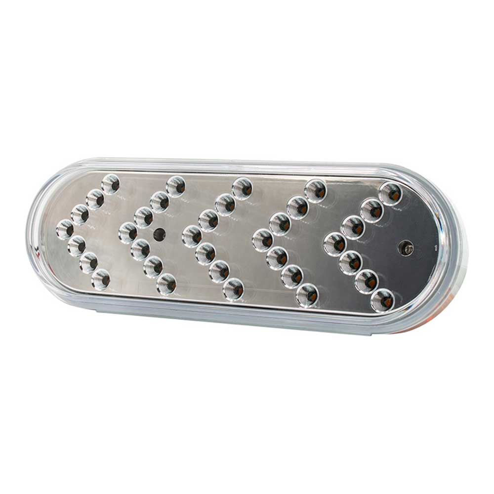 6" Amber 35 LED Reflector Oval Sequential Turn Signal Light - Image 7
