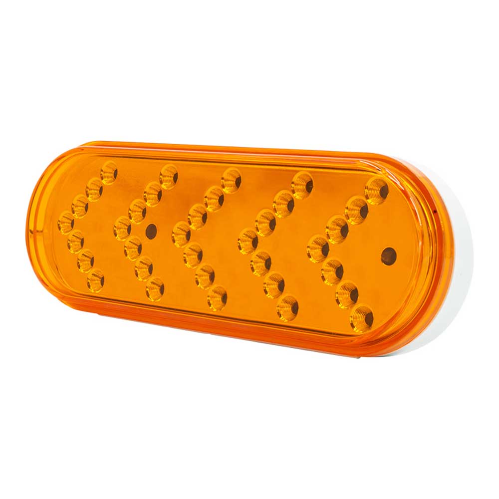 6" Amber 35 LED Reflector Oval Sequential Turn Signal Light - Image 8