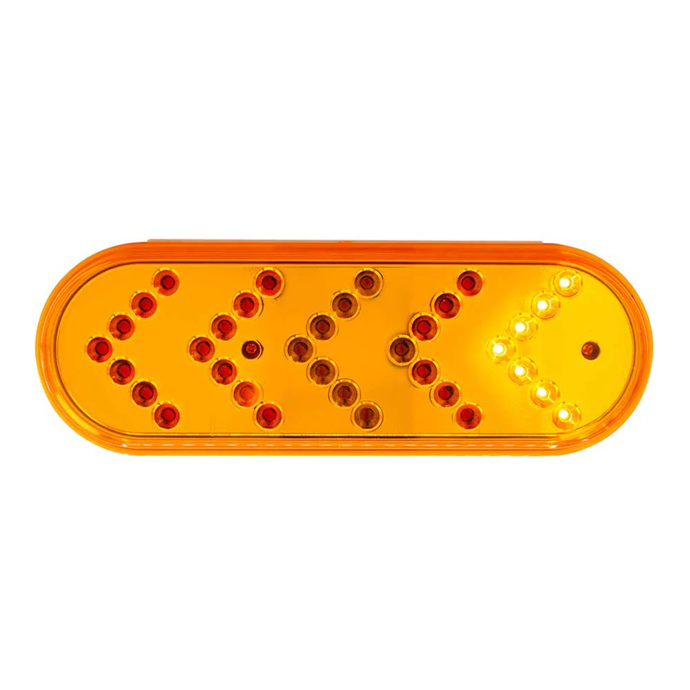 6" Amber 35 LED Reflector Oval Sequential Turn Signal Light - Image 9