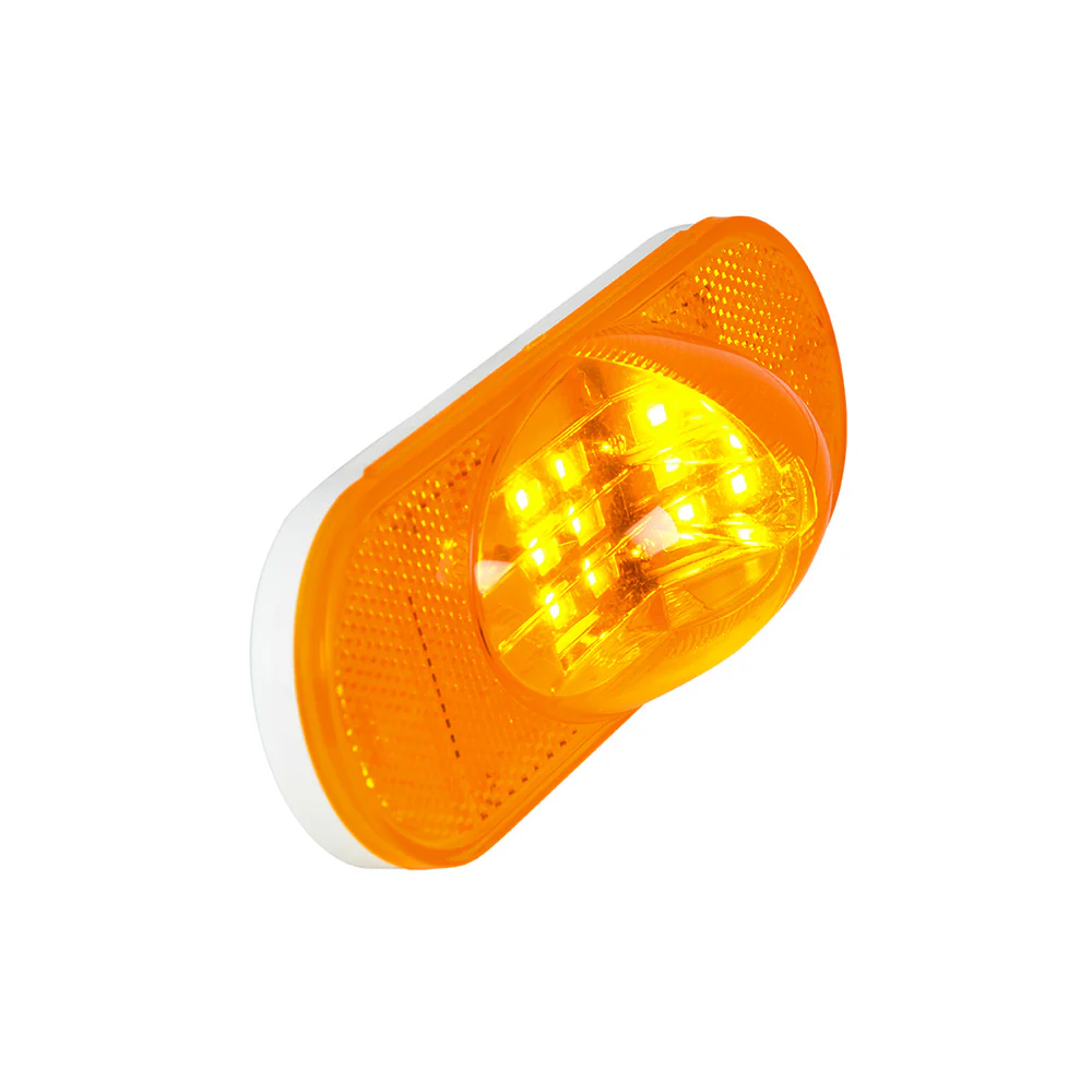 6" Amber 9 LED Oval Side Marker and Turn Light - Image 2