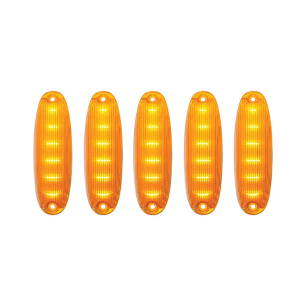 6 Amber LED Cab Lights for 2008-2017 Freightliner Cascadia - (Pack of 5)
