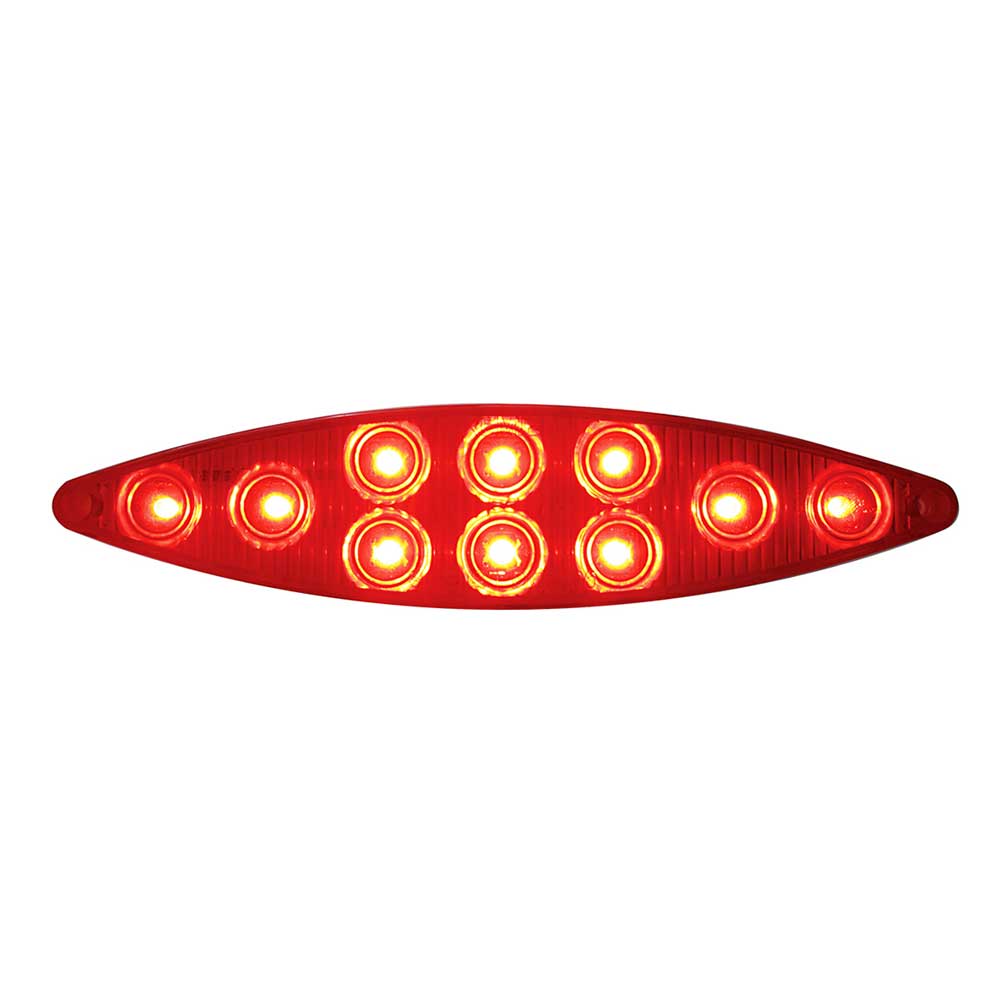 6" Cat's Eyes Stop, Turn, Tail 10 LED Red Light