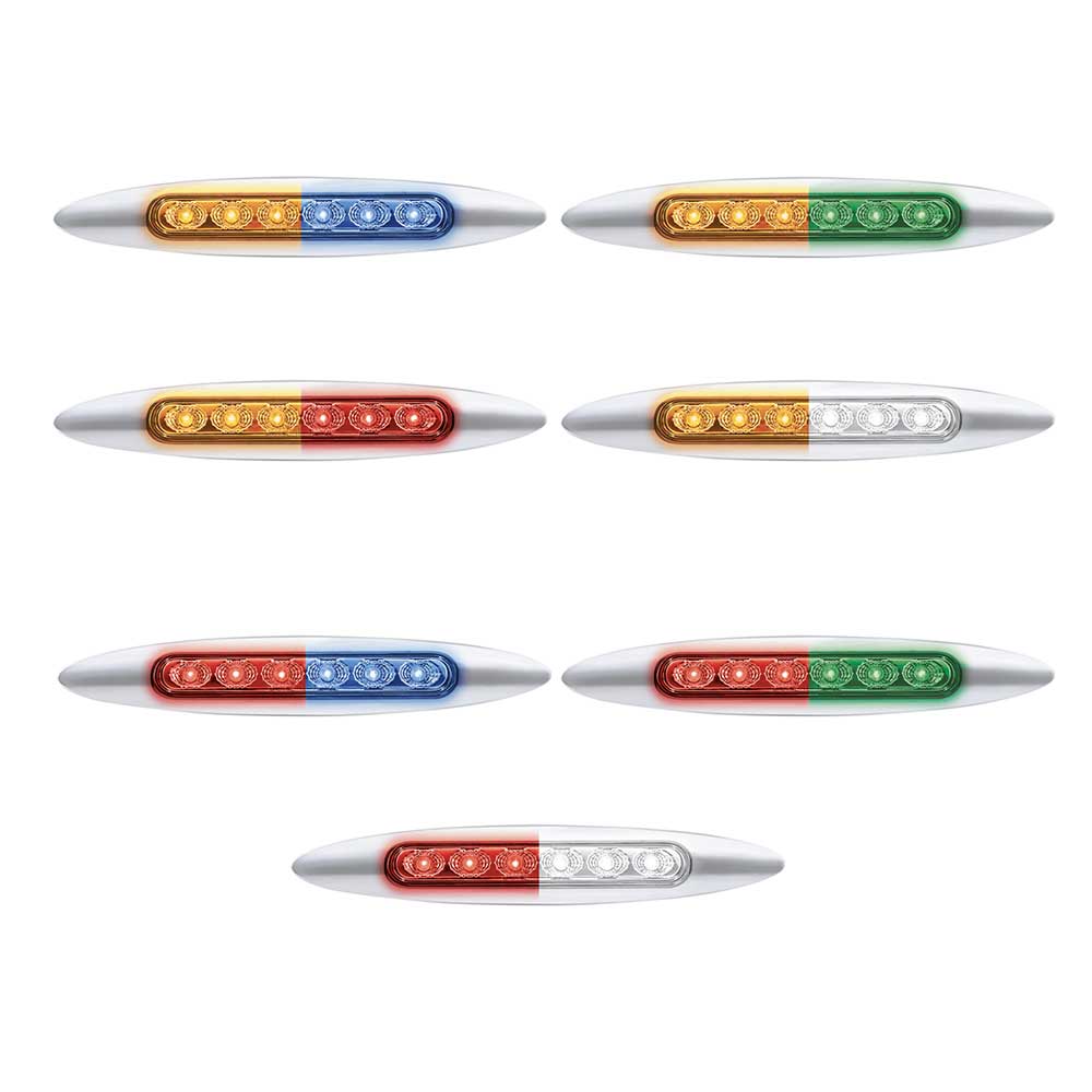 6" Double Fury Dual Function 6 LED Light with Chrome Bezel - Image 6