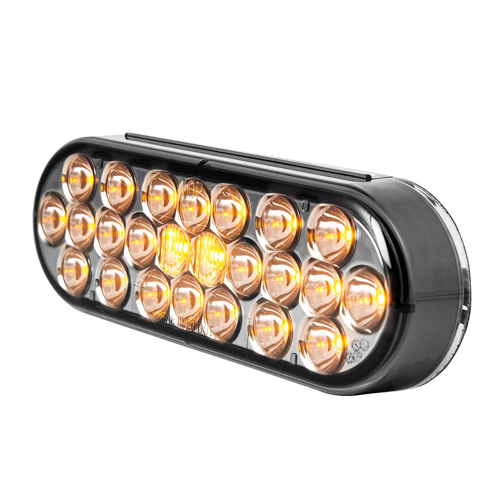 6" Oval 24 LED Dual Function Light with Smoke Lens - Image 3