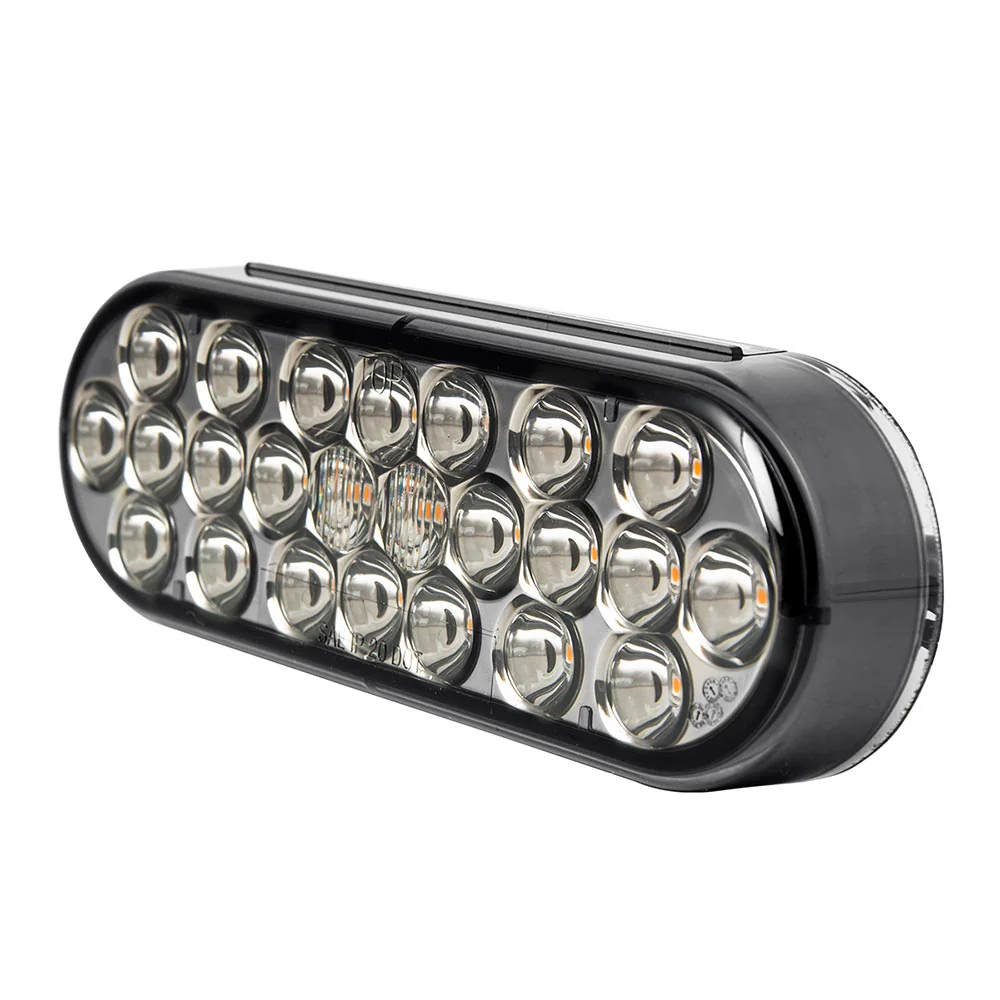 6" Oval 24 LED Dual Function Light with Smoke Lens - Image 4