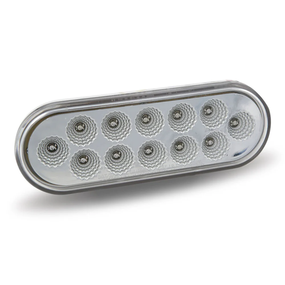6" Oval Dual Revolution Amber Turn Signal, Marker to Amber Strobe LED Light - Image 2