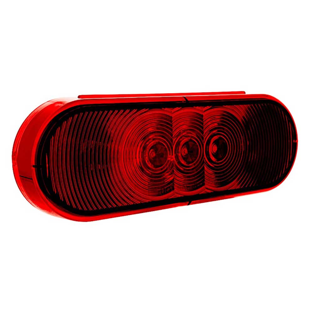 6" Red Oval 3 LED Stop, Turn & Tail Light - Image 4