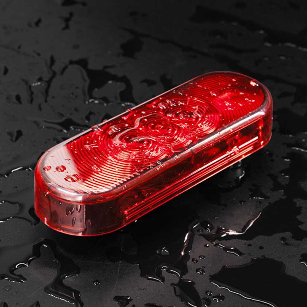 6" Red Oval 3 LED Stop, Turn & Tail Light - Image 8