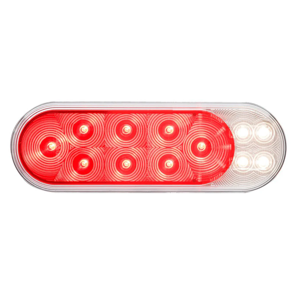 6" White & Red 16 LED Oval Stop/Turn/Tail and Back-up Light - Image 4
