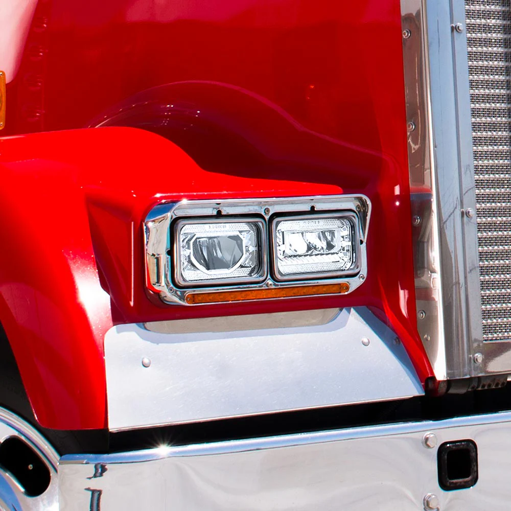 6" x 4" Chrome Heated LED High Beam Headlight - Image 4