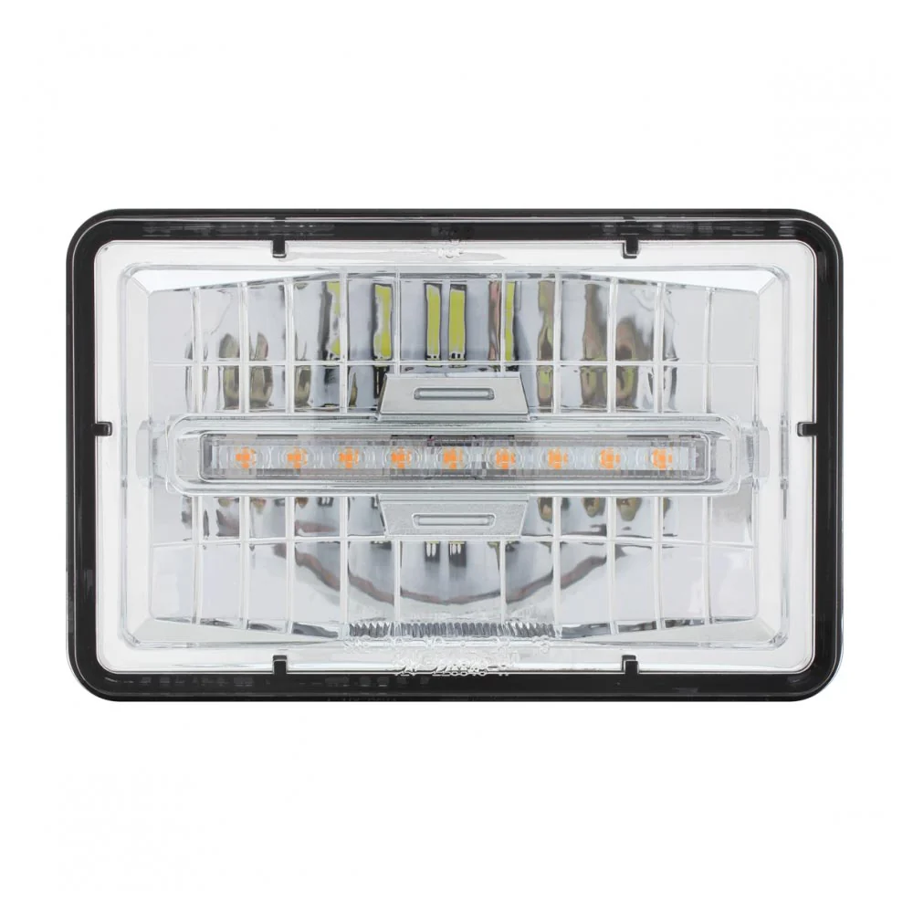 6" x 4" Low Beam LED Headlight with Amber Auxiliary - Image 2