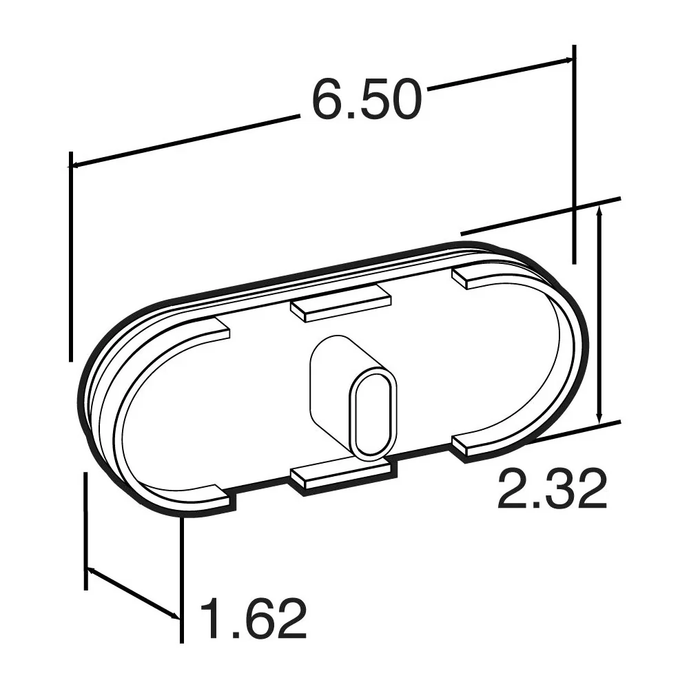 60 Series Red Oval Stop/Turn/Tail LED Light - Image 3
