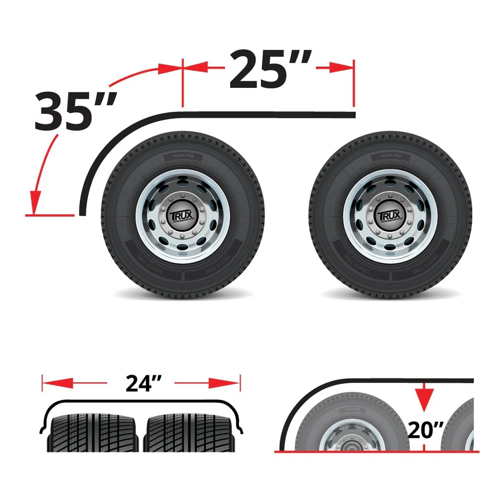 60" Stainless Steel Half Fenders - Image 3