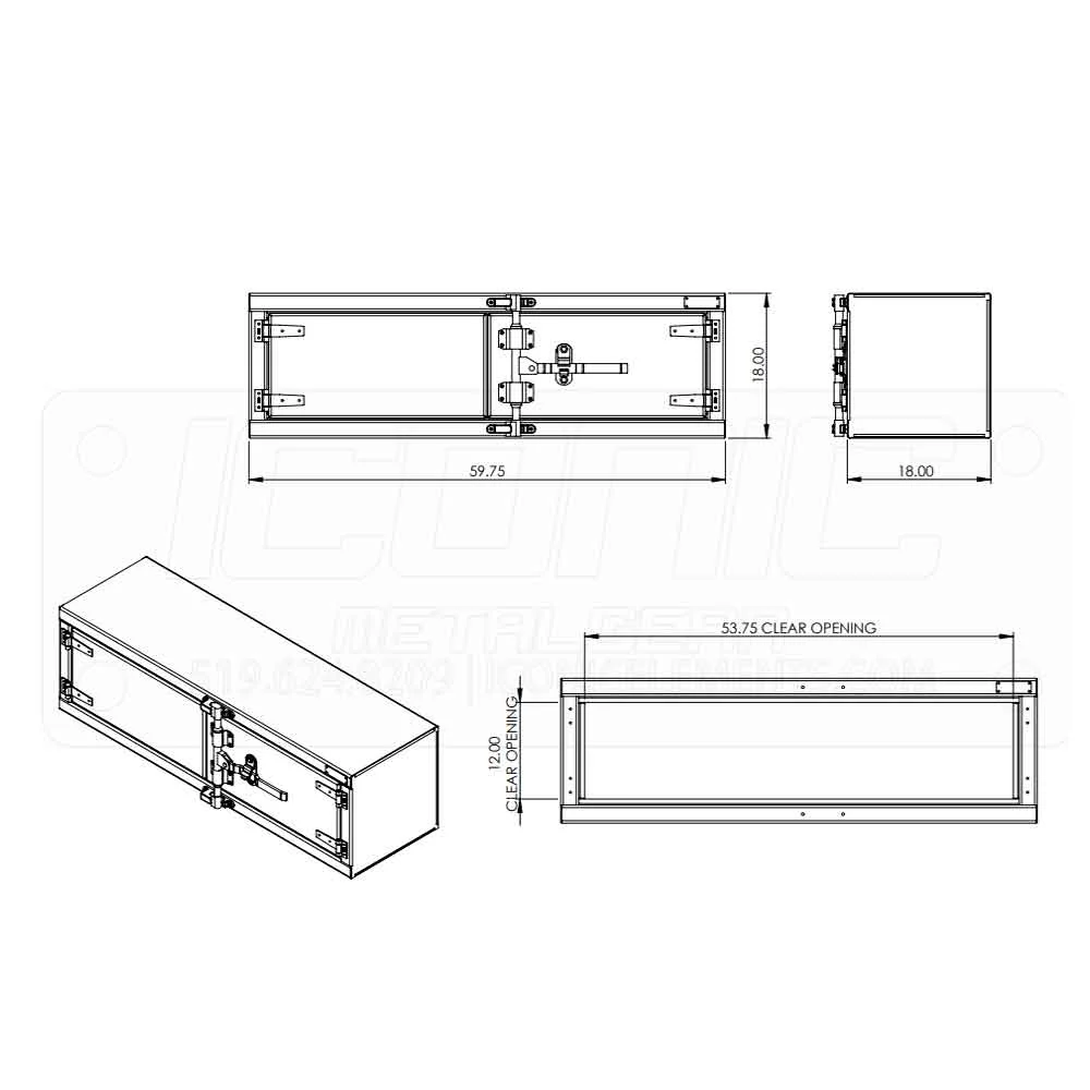 60" x 18" x 18" Cam-Lock Underbody Tool Box - Image 2