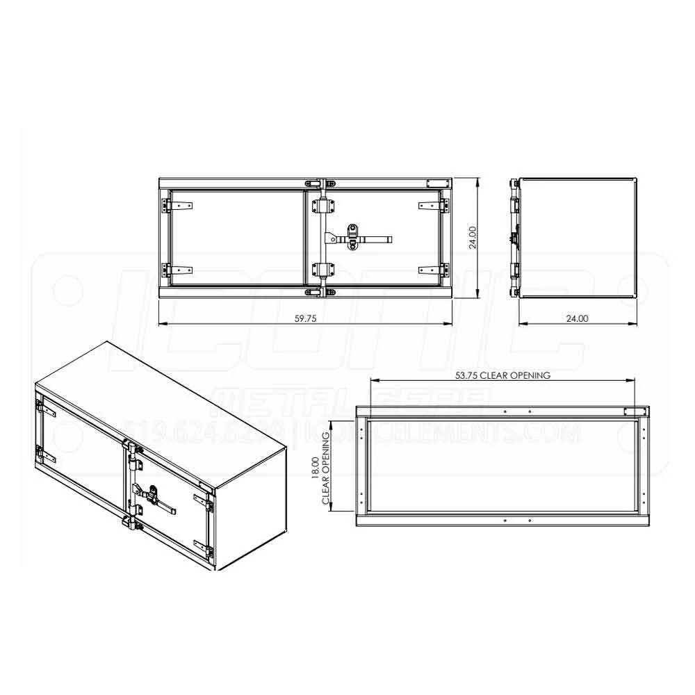 60" x 24" x 24" Cam-Lock Underbody Tool Box - Image 2