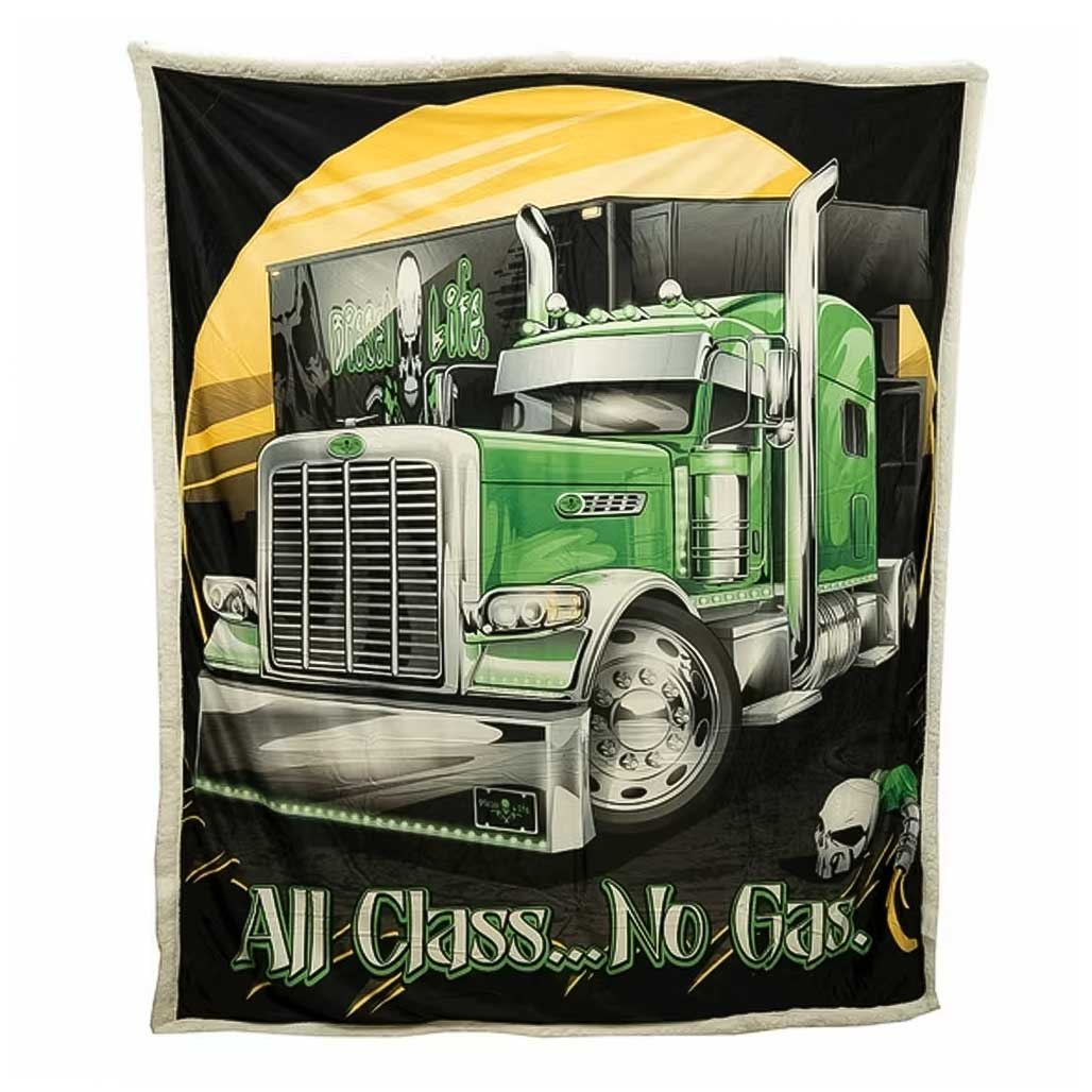 60" X 70" Diesel Life All Class No Gas Sherpa Throw Blanket