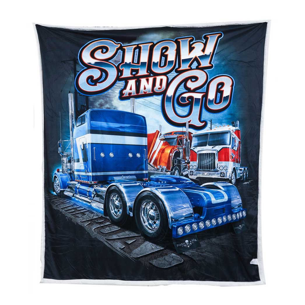 60" X 70" Diesel Life Show & Go Sherpa Throw Blanket