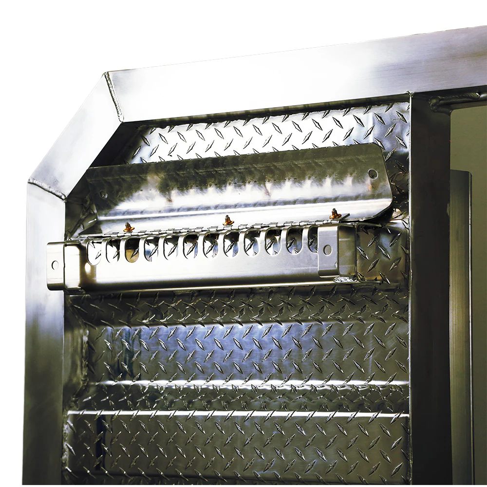 65" x 70" Cab Rack with Jail Bar Window, 2 Chain Hangers, 2 Chain Trays, and Base Box - Image 4