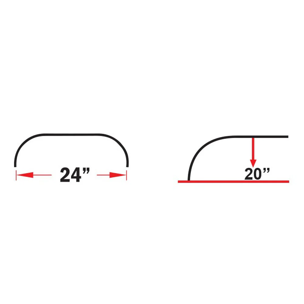 66" Black Poly Half Fenders - Image 4