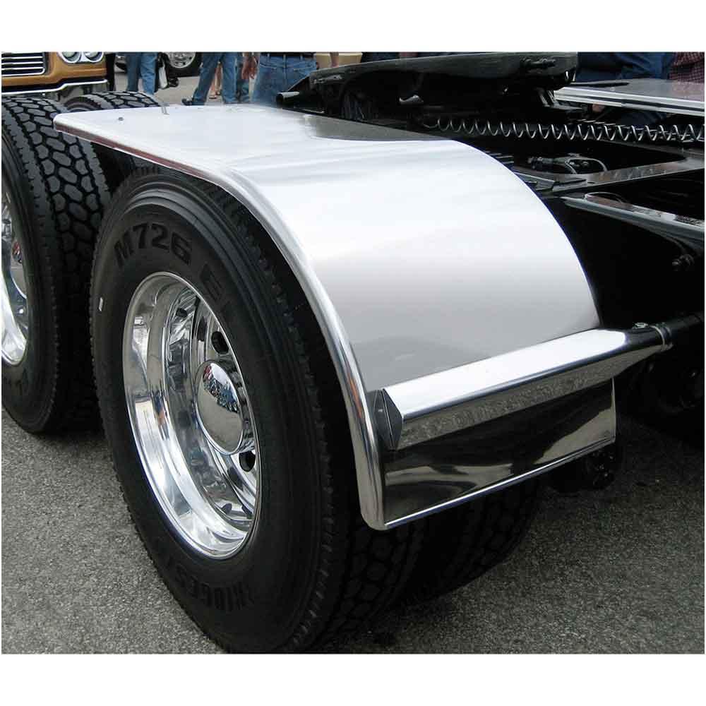 66" Polished Aluminum Half Fenders