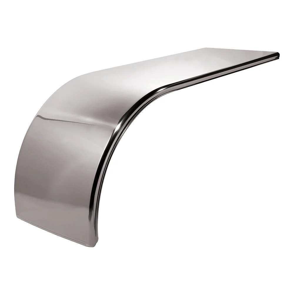 66" Stainless Steel Smooth Long Front Half Tandem Fenders - Image 2