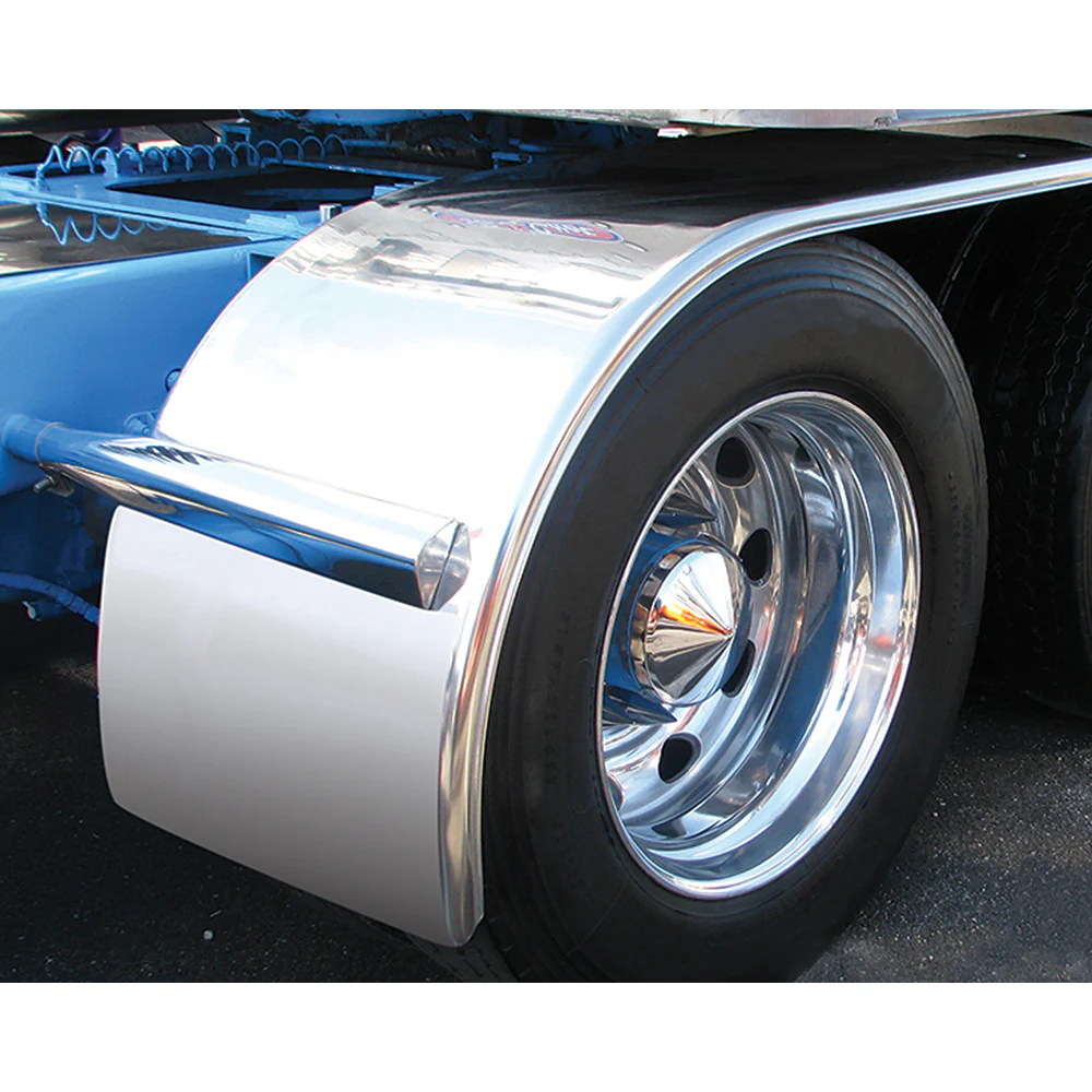 66" Stainless Steel Smooth Long Front Half Tandem Fenders - Image 3