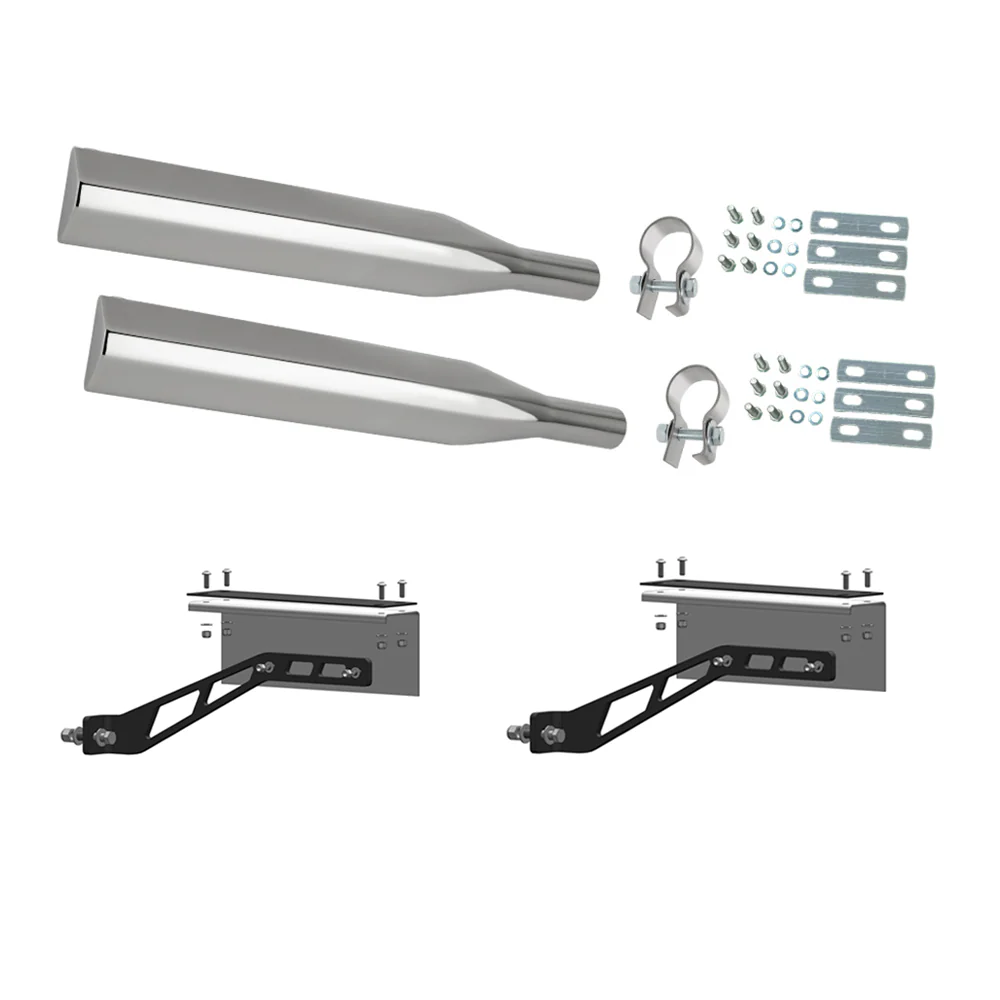 68" 430 Stainless Steel Half Tandem Fenders with Mounting Kit - Image 4