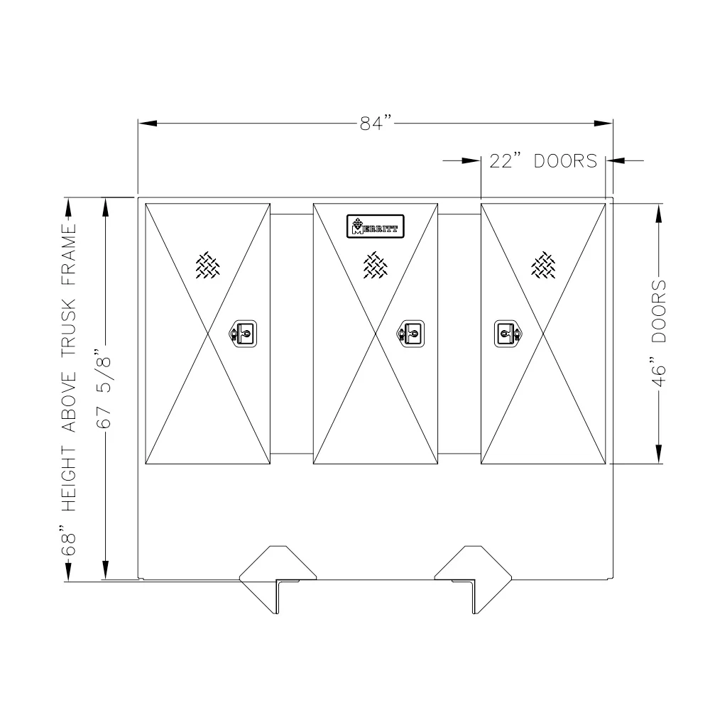 68"H x 18"D x 84"L Diamond Plate Cabinet Cab Rack - Image 2