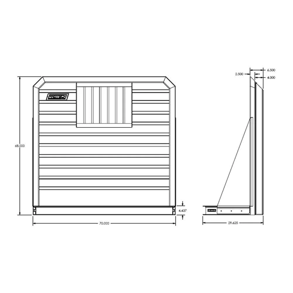 68"H x 70"W x 30 Standard Drom Cab Rack with Window - Image 2