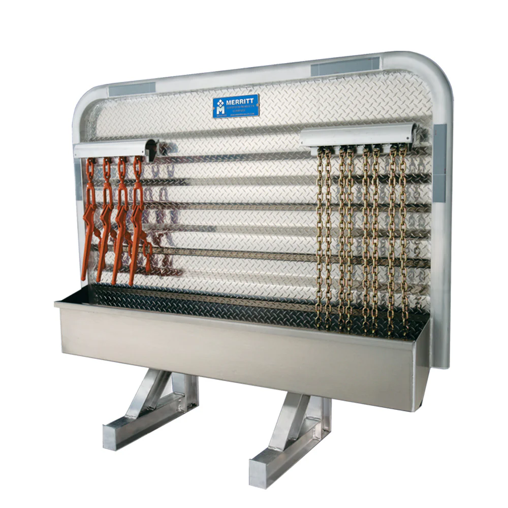 68"H x 86"L Dyna-Light Cab Rack with Chain Hangers and Full Tray