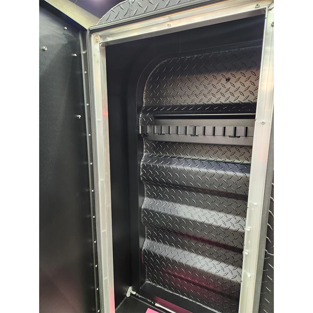 68"H x 80"L Textured Black Powder Coat Aluminum Diamond Plate Cab Rack - Image 5