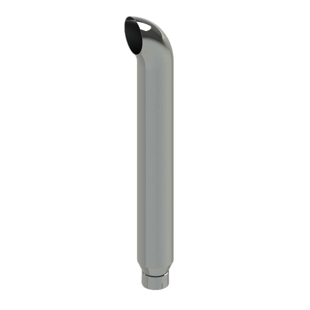 6"-5"D x 54"L Curve Top Chrome One-Piece Stack with Expanded End