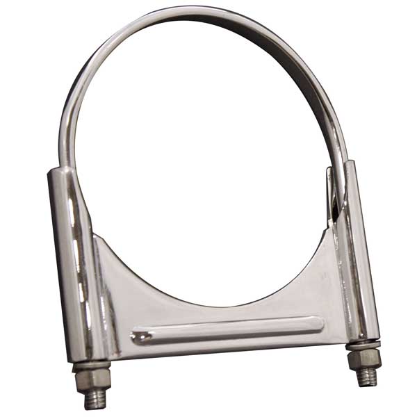 6"D Chrome Guillotine Saddle Clamp Flat U-Bolt